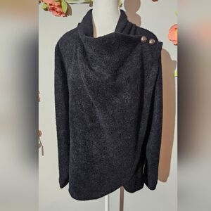 NWOT Maurices Fuzzy Wrap Front Metallic Cardigan Plus Size 2X
